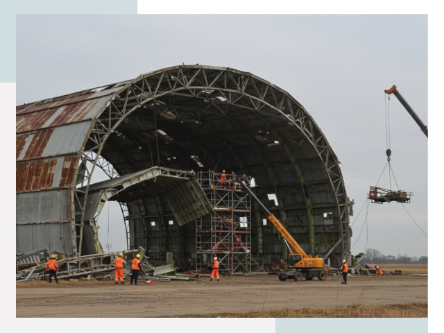 Демонтаж ангаров в Воскресенске
