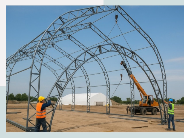 Монтаж ангаров в Воскресенске от 620 руб. - Надежно и быстро